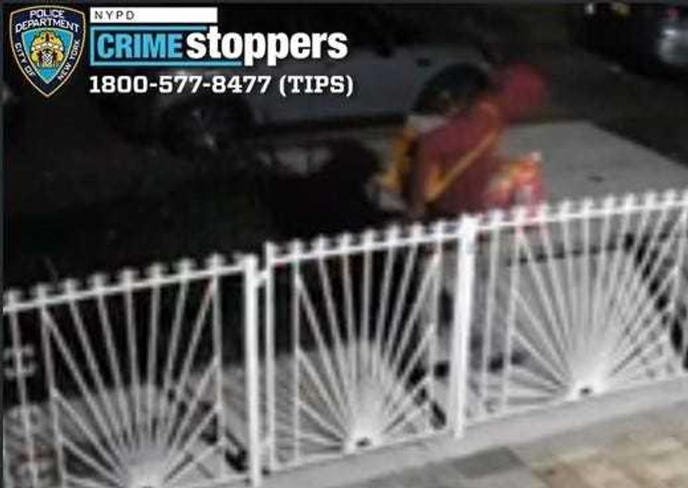 Police said the man was seen carrying the "motionless" dog down a street