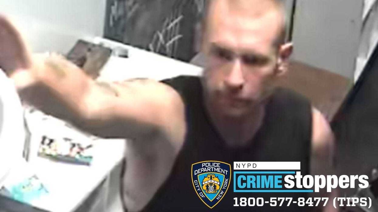 Police said the suspect scrawled a swastika and "Nazi punk f*** off" on a chalkboard