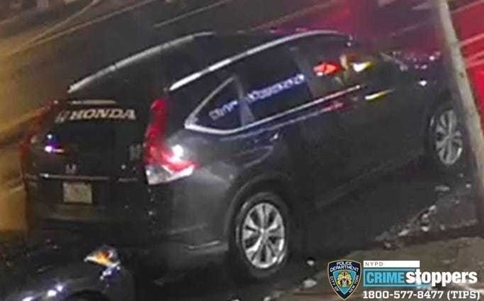 Police said the two suspects fled in a black Honda CRV with Florida plates