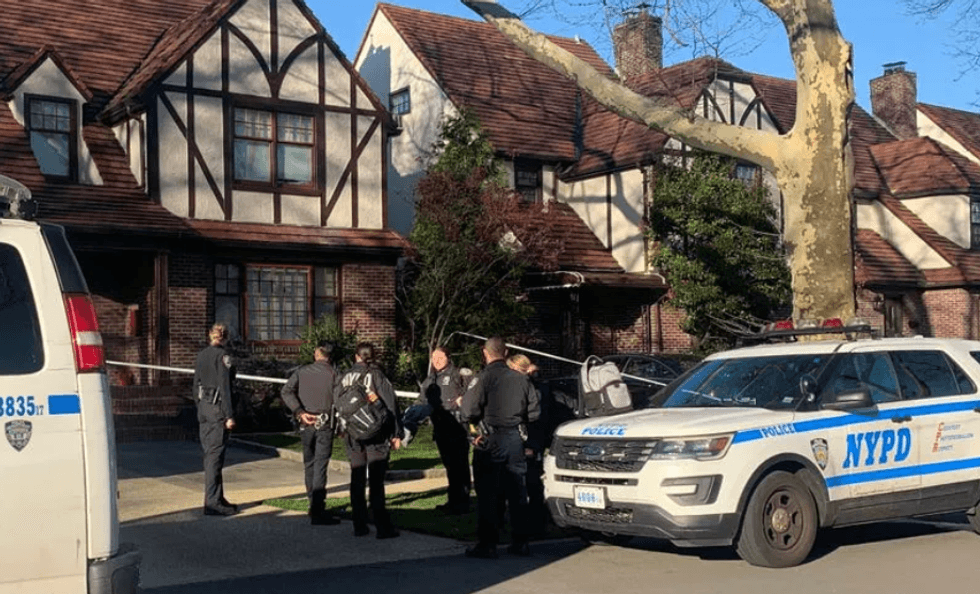 Police said they followed a blood trail "multiple blocks" that led to the family