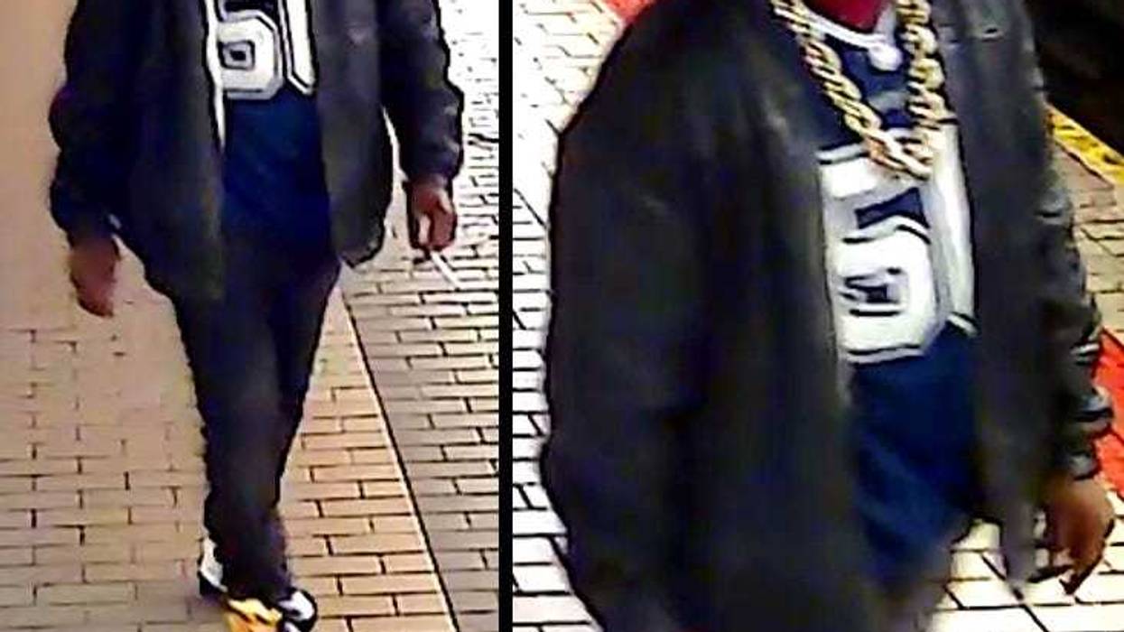 Police say this man asked a subway rider where he was going and then punched him in the face