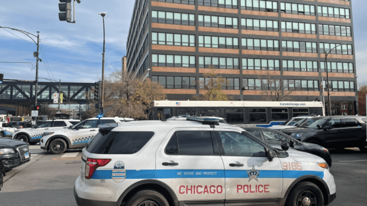 police SUVs on the scene