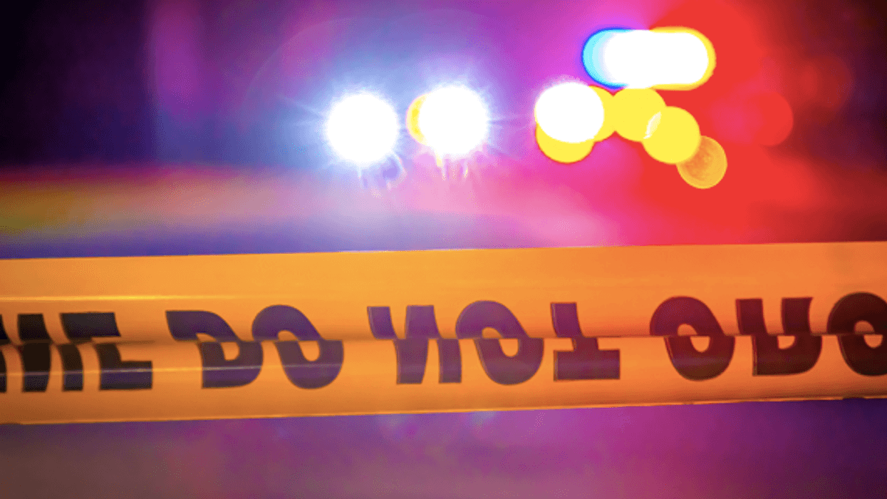 Police tape and lights