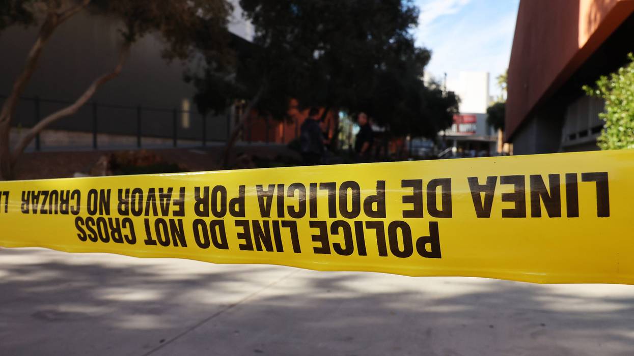 Police tape at crime scene