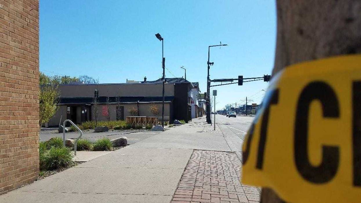Police tape outside Johnny Babys bar