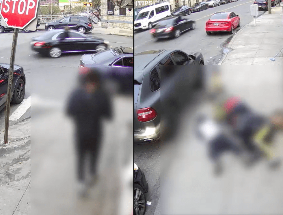Police video shows people ducking for cover during the shooting. One man was shot and killed