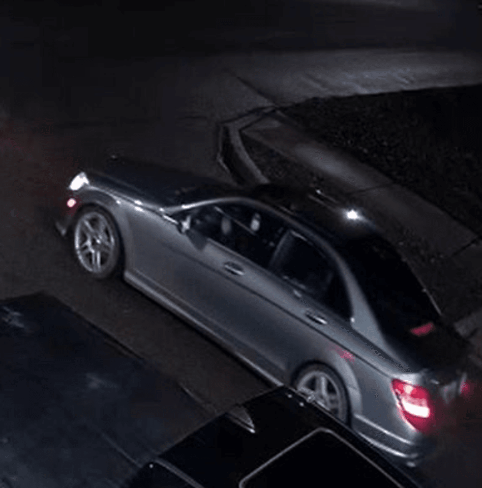 Police want to speak with the occupant or occupant of this silver Mercedes about a murder in Detroit.