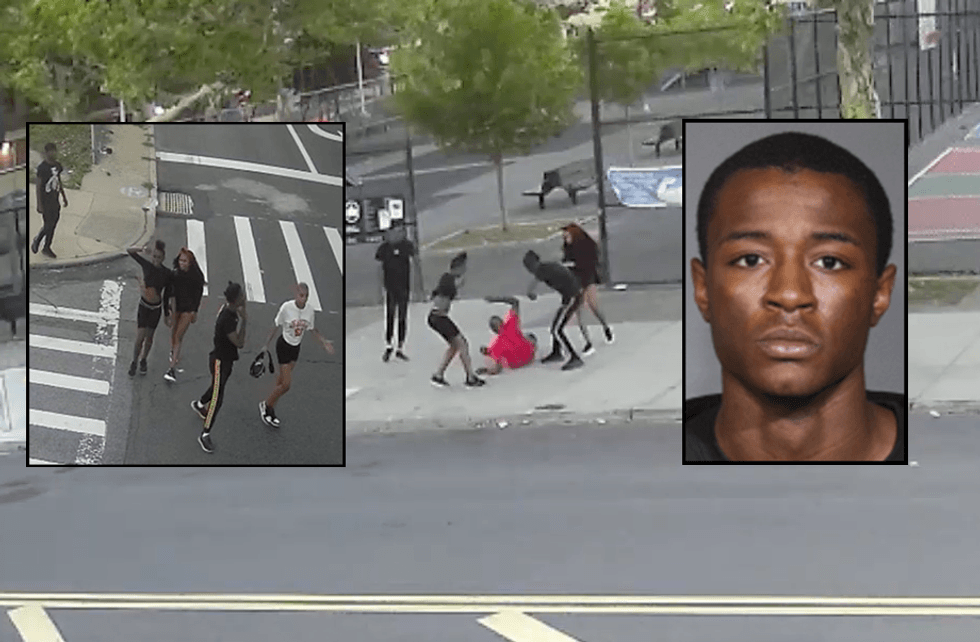 Police were searching for five suspects, including Austin Amos, in the beating death of a cabbie in Queens on Saturday