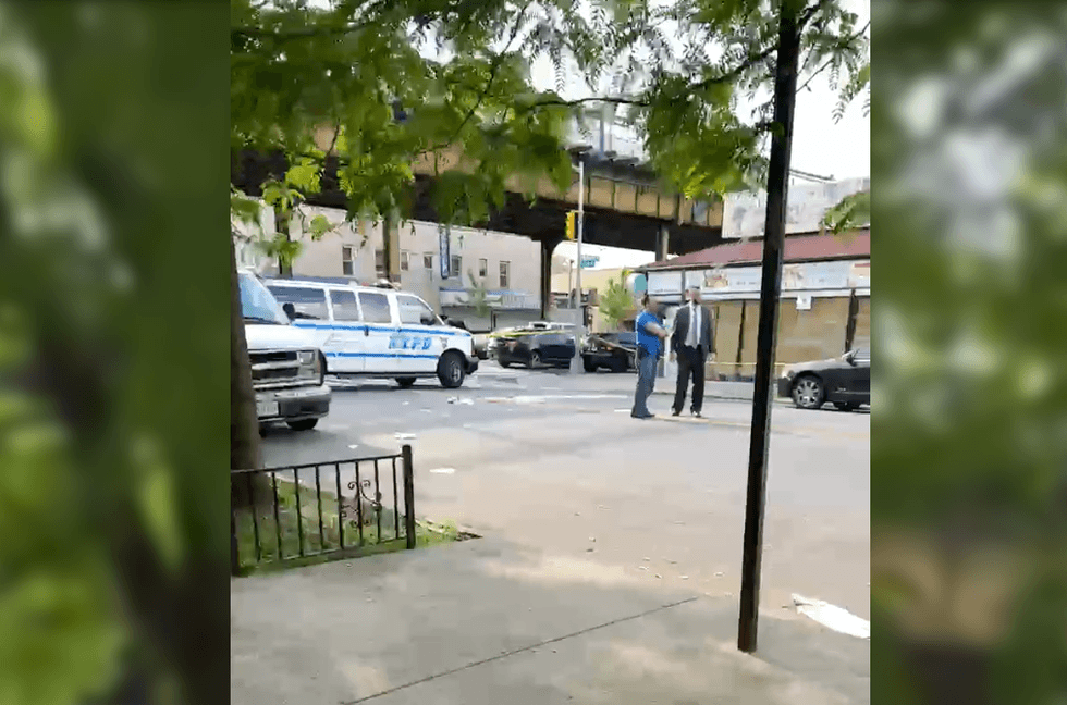 Police were seen investigating outside the supermarket on Monday afternoon