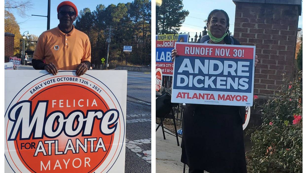Polls indicate that Atlanta mayoral candidates Felicia Moore and Andre Dickens are running neck-in-neck.