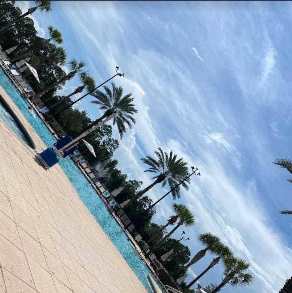 Poolside lounging from the cabana!