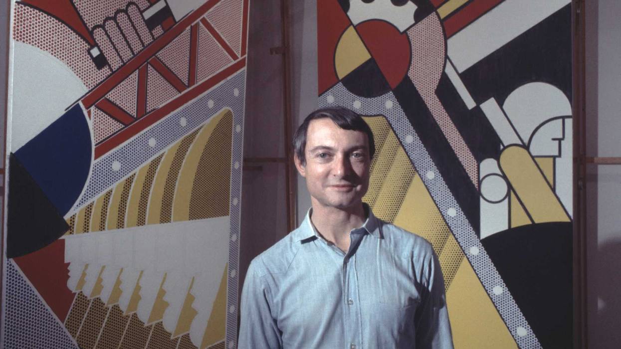 Pop artist Roy Lichtenstein in his New York studio in 1968.