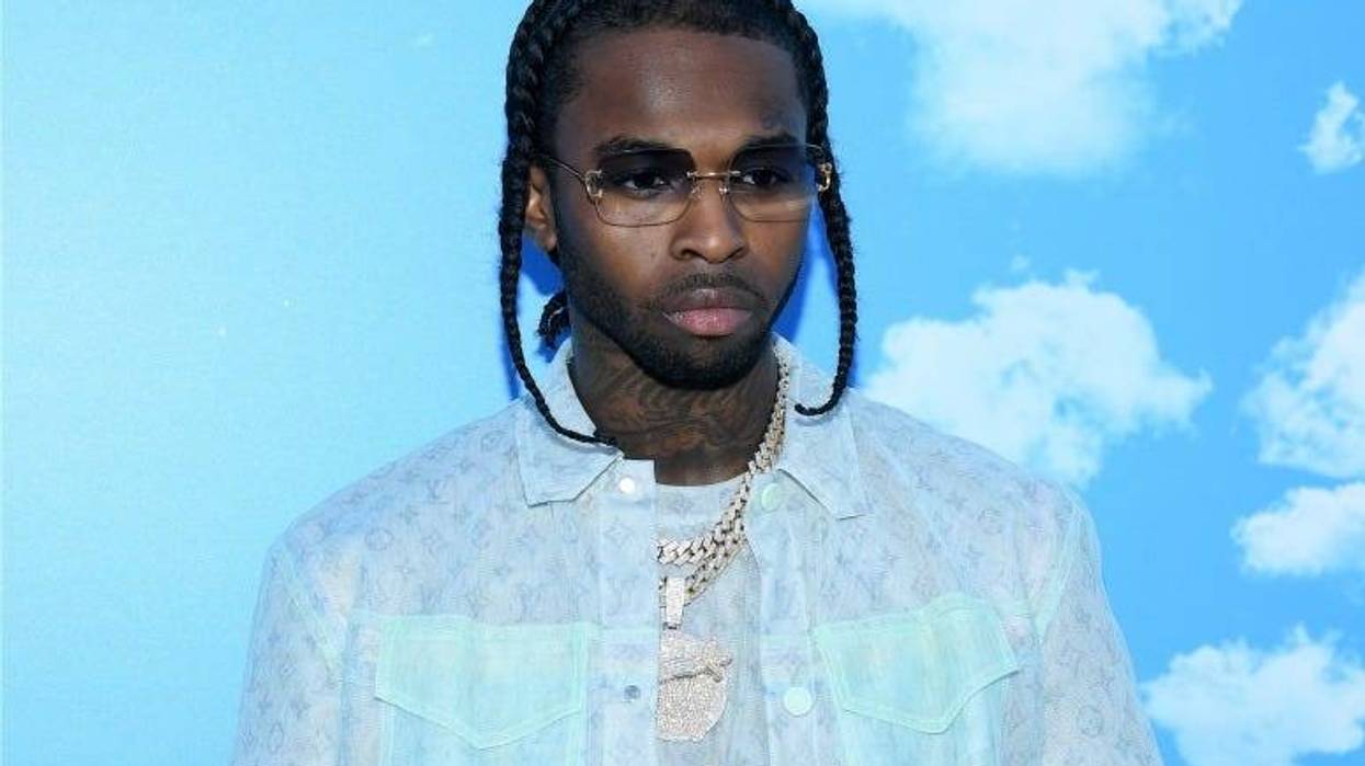 Pop Smoke attends the Louis Vuitton Menswear Fall/Winter 2020-2021 show as part of Paris Fashion Week on January 16, 2020