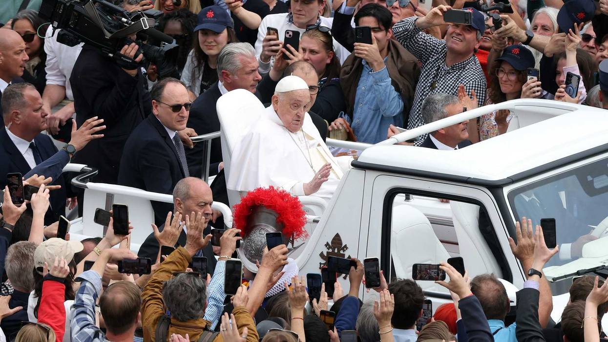 Pope Francis takes part in Easter festivities at St. Peter's Square on April 20, 2025