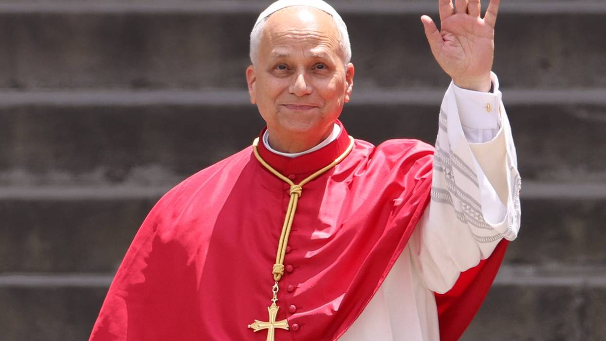 Pope Leo XIV waves