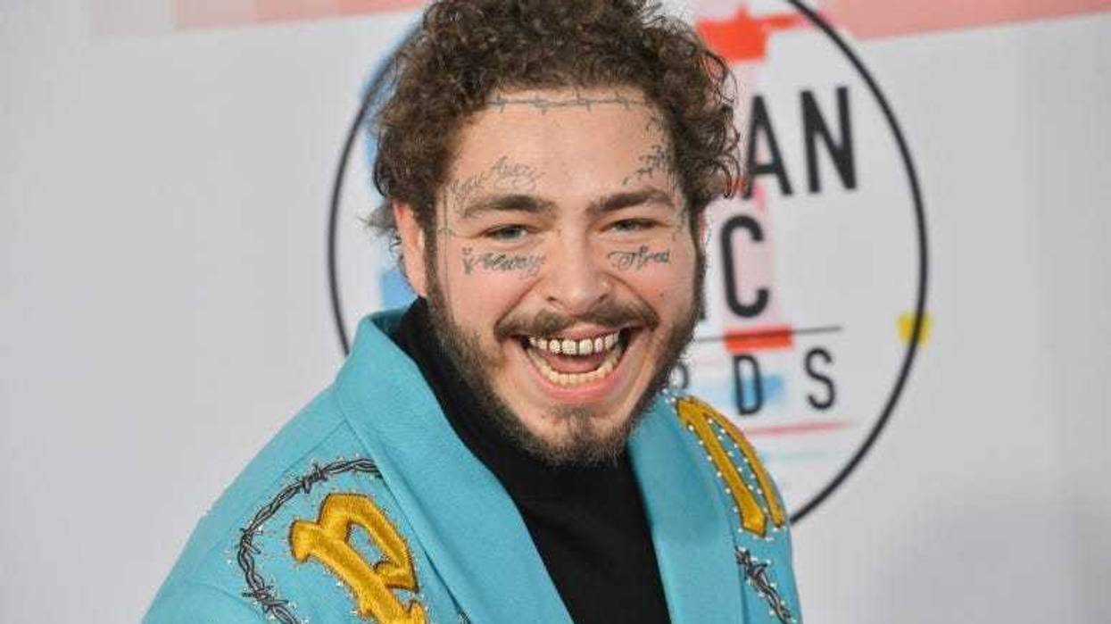 Post Malone at the 2018 American Music Awards