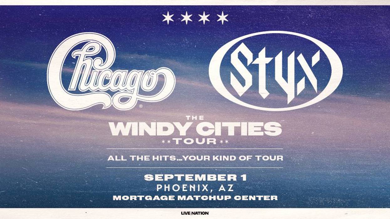 Poster for Chicago & Styx's 'The Windy Cities Tour', Sep 1 in Phoenix, AZ.