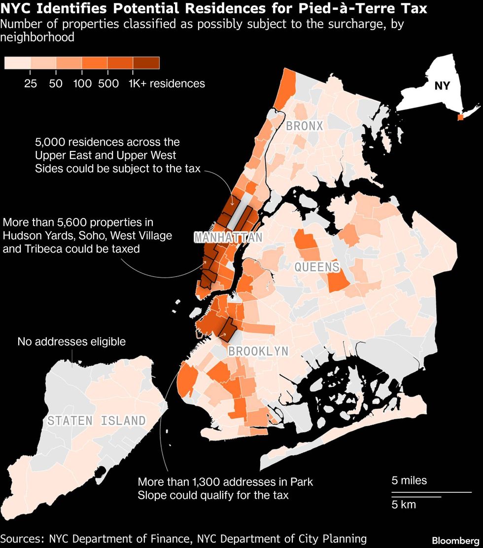 Potential residences for pied-\u00e0-terre tax in NYC.