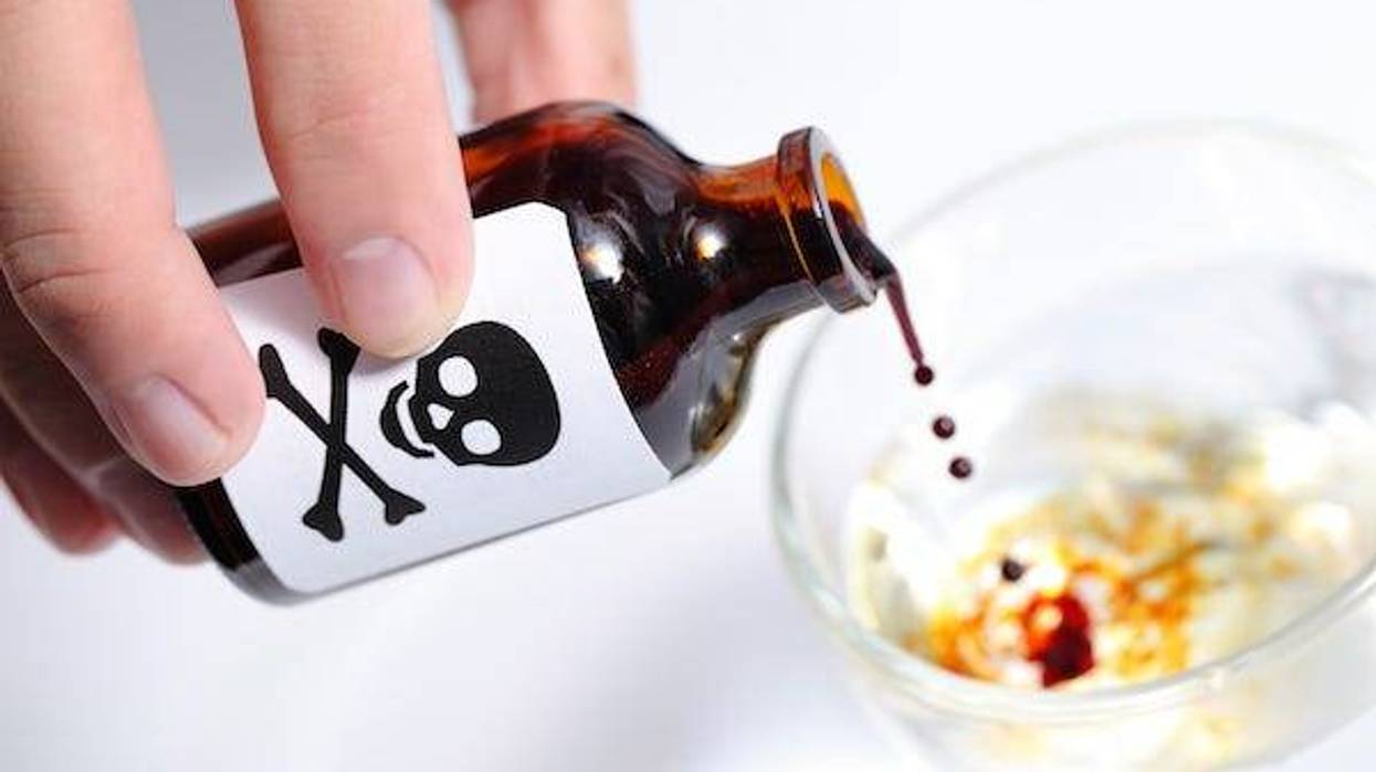 Pouring poison into a drink