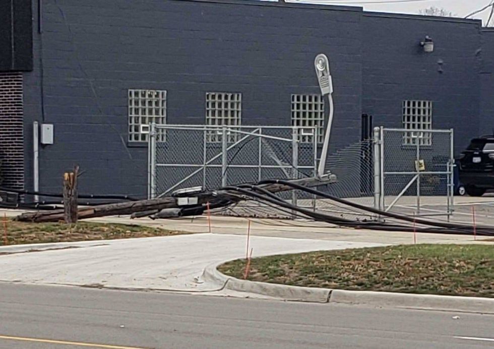 power poles down
