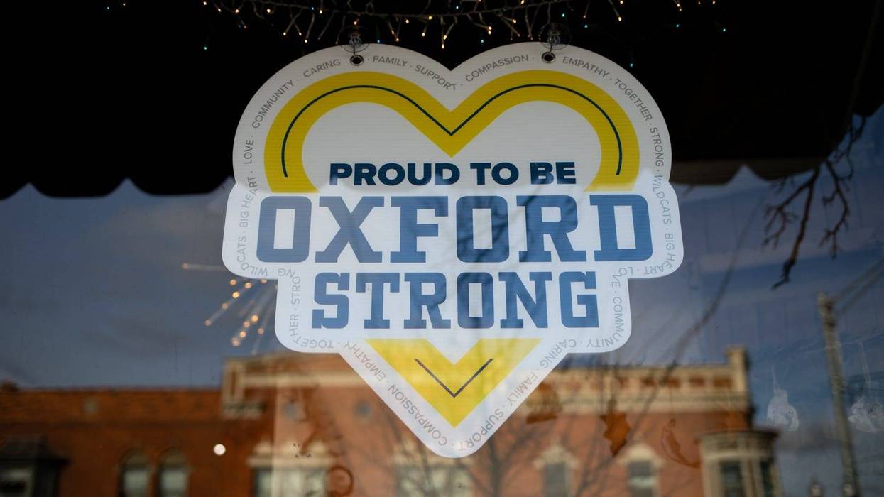 Pray for Oxford sign in Oxford, Mich.