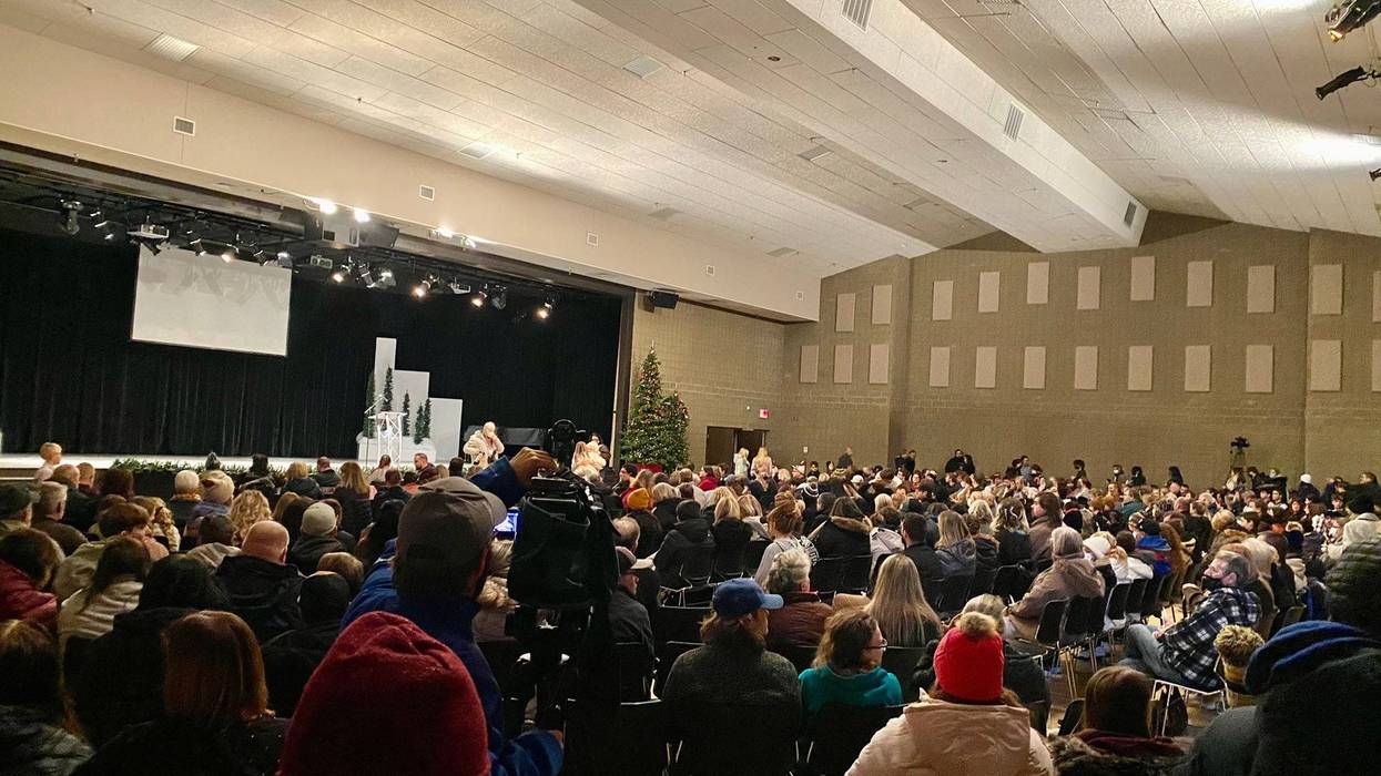 Prayer vigil at LakePoint Community Church in Oxford.