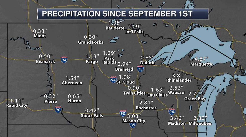 Precipitation since September 1st