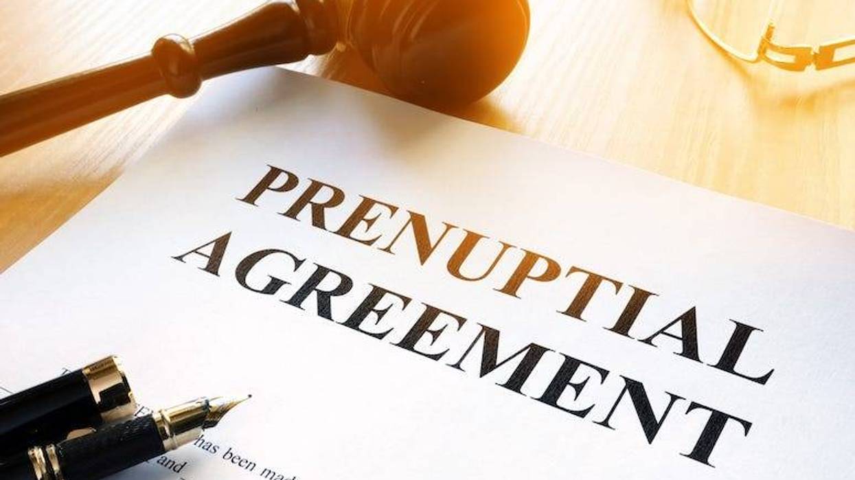 Prenuptial Agreement on a table
