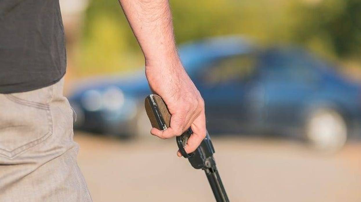 preparing for gun dueling with gun replica