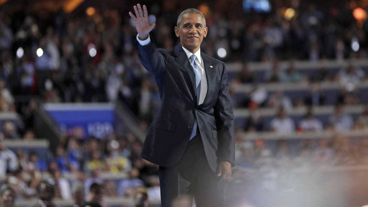 President Barack Obama during the 2016 Democratic National Convention at Wells Fargo Center