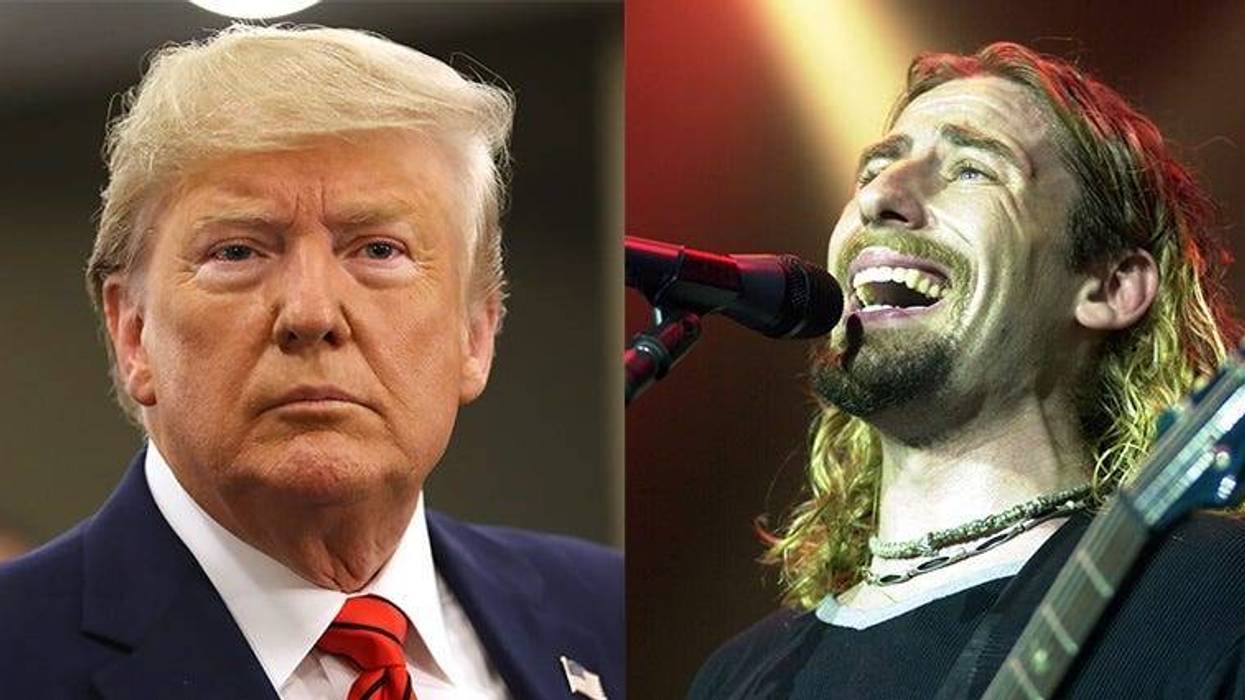 President Donald Trump and Chad Kroeger of Nickelback