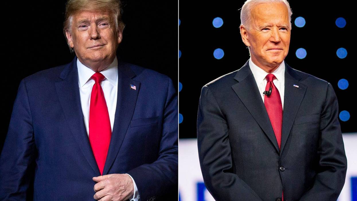 President Donald Trump and former vice president Joe Biden