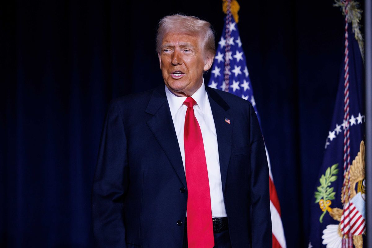 President Donald Trump arrives at the National Prayer Breakfast at the Washington Hilton in Washington DC, on Thursday, February 6th 2025.