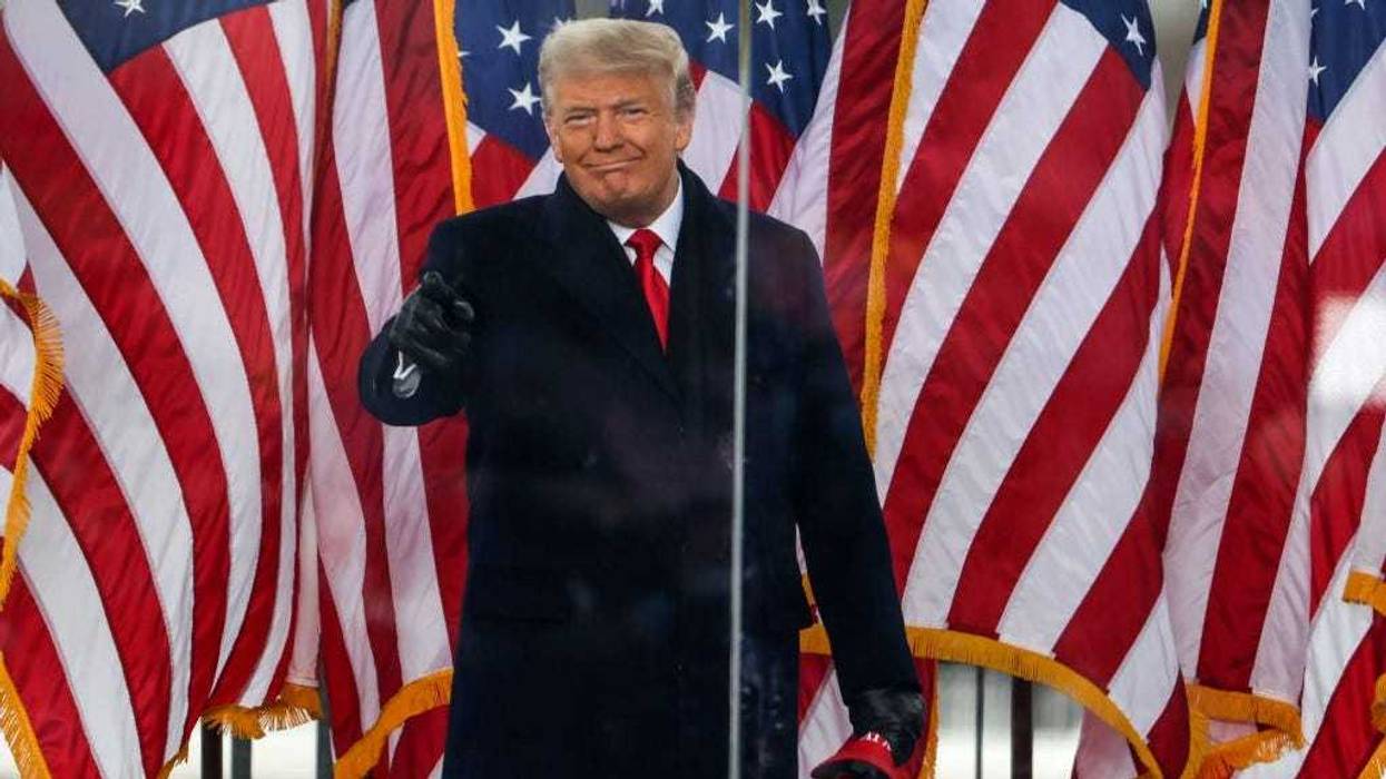 President Donald Trump arrives at the "Stop The Steal" Rally on January 06, 2021 in Washington, DC. Trump supporters gathered in the nation's capital today to protest the ratification of President-elect Joe Biden's Electoral College victory over President Trump in the 2020 election.