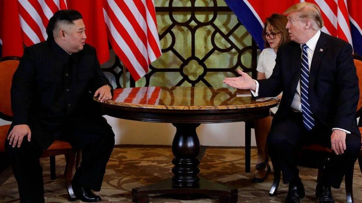 President Donald Trump meets North Korean leader Kim Jong Un, Thursday, Feb. 28, 2019, in Hanoi.