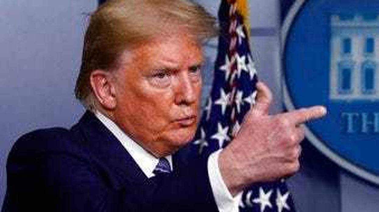 President Donald Trump speaks about the coronavirus in the James Brady Press Briefing Room of the White House, Tuesday, April 21, 2020, in Washington. (AP Photo/Alex Brandon)