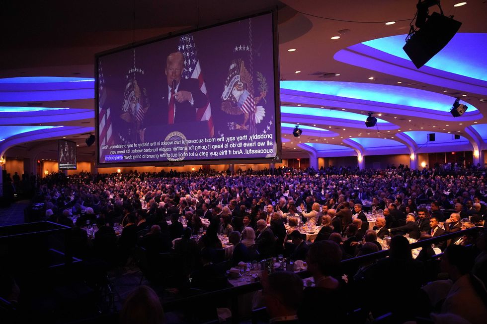 President Donald Trump speaks at the National Prayer Breakfast sponsored by the The Fellowship Foundation at the Washington Hilton on February 6, 2025