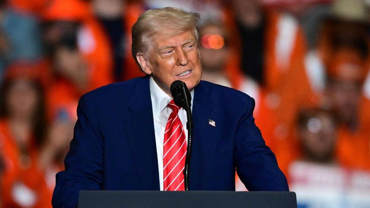 President Donald Trump speaks at the U.S. Steel Mon Valley Works-Irvin Plant, Friday, May 30, 2025, in West Mifflin, Pa. (AP Photo/David Dermer)
