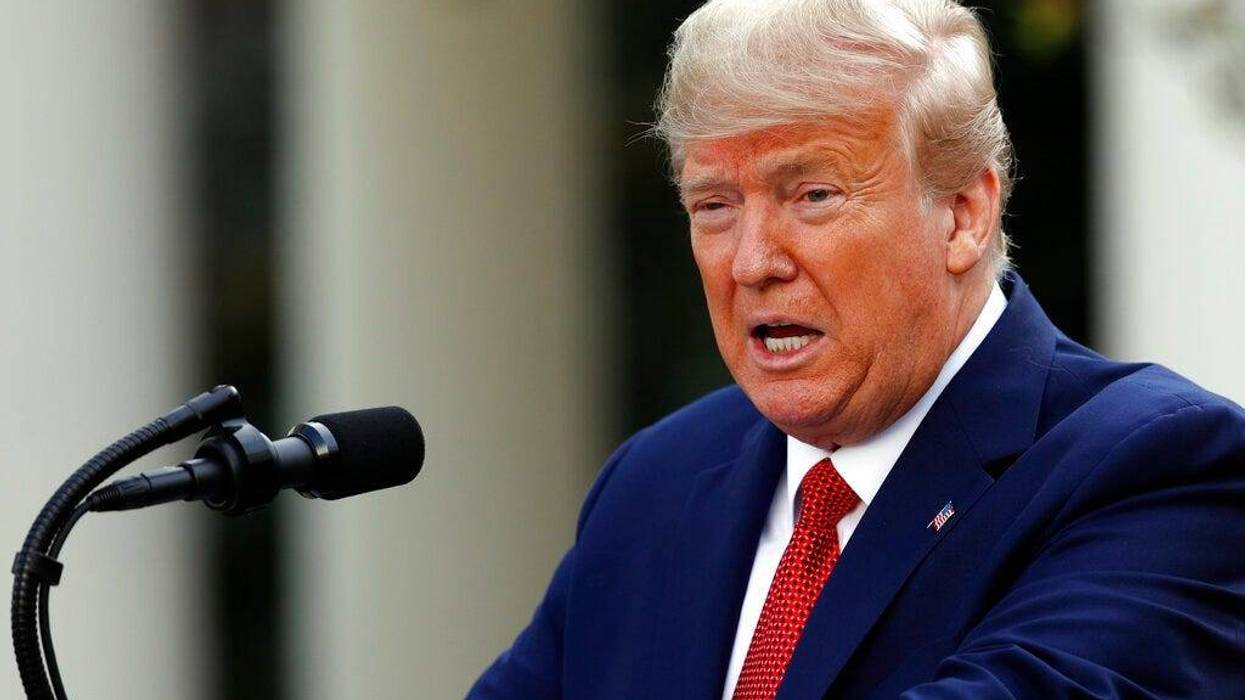 President Donald Trump speaks during a coronavirus task force briefing in the Rose Garden of the White House, Sunday, March 29, 2020, in Washington