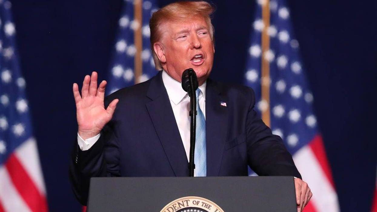 President Donald Trump speaks during a 'Evangelicals for Trump' campaign event held at the King Jesus International Ministry on January 03, 2020 in Miami, Florida.
