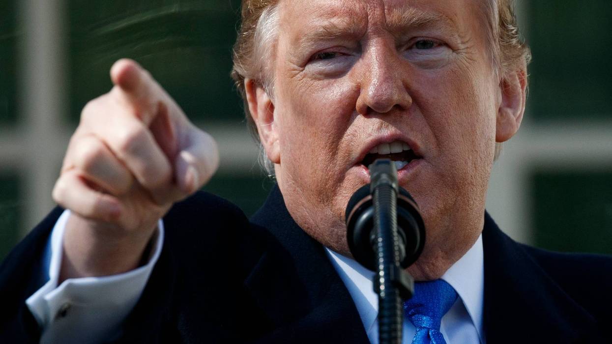President Donald Trump speaks during an event in the Rose Garden at the White House to declare a national emergency in order to build a wall along the southern border, Friday, Feb. 15, 2019, in Washington.