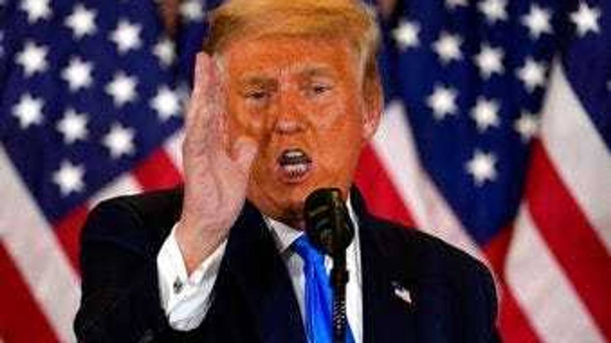 President Donald Trump speaks in the East Room of the White House, early Wednesday, Nov. 4, 2020, in Washington. (AP Photo/Evan Vucci)