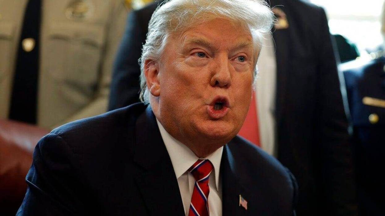 President Donald Trump speaks in the Oval Office of the White House, Friday, March 15, 2019, in Washington.