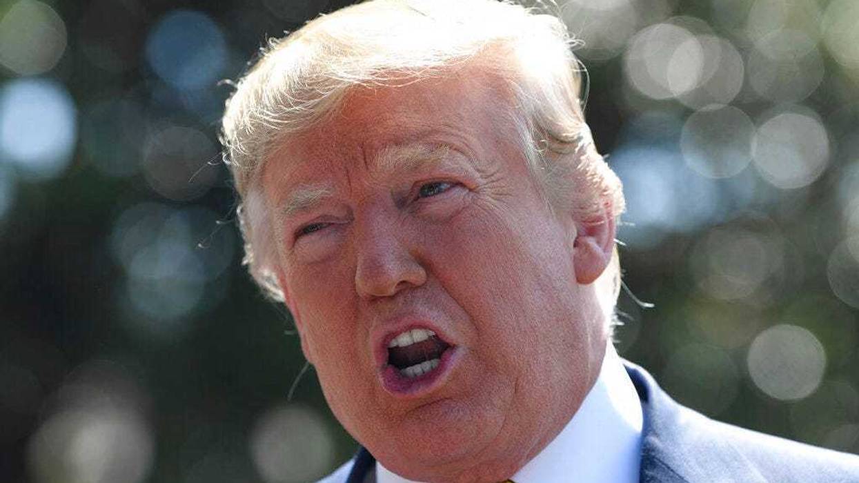 President Donald Trump speaks to reporters on the South Lawn of the White House in Washington, Saturday, June 22, 2019, before boarding Marine One for the trip to Camp David in Maryland.