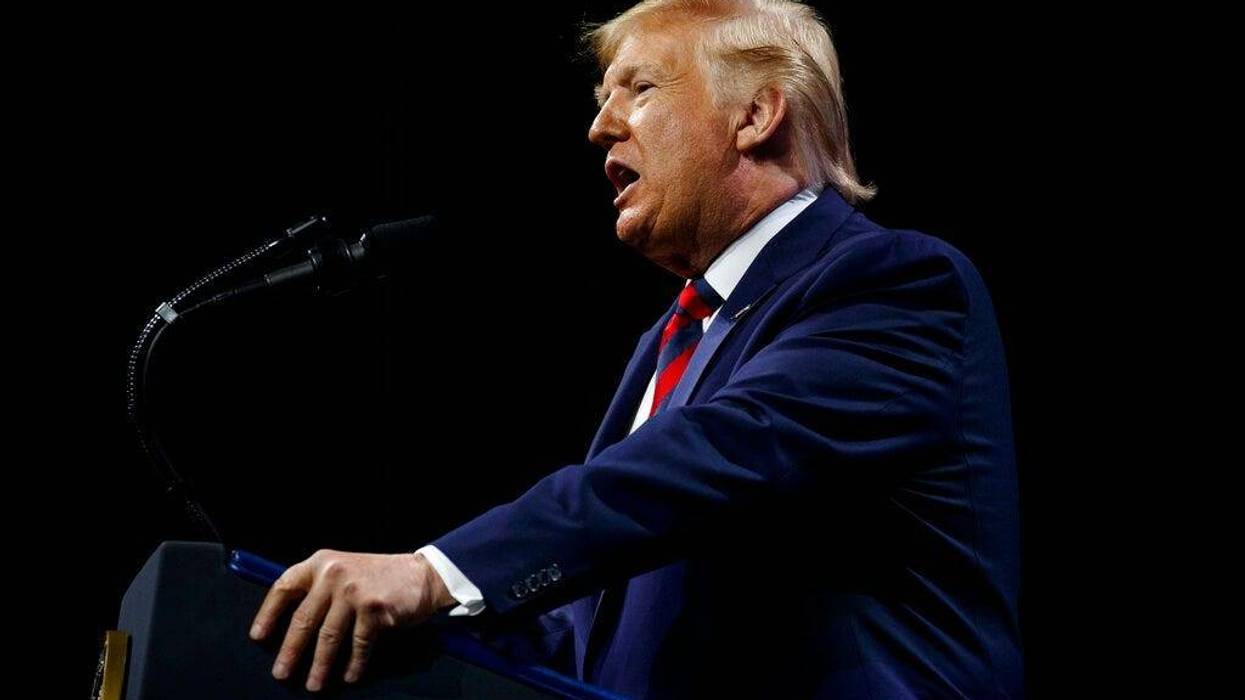 President Donald Trump speaks to the International Association of Chiefs of Police Annual Conference and Exposition, at the McCormick Place Convention Center Chicago, Monday, Oct. 28, 2019, in Chicago.