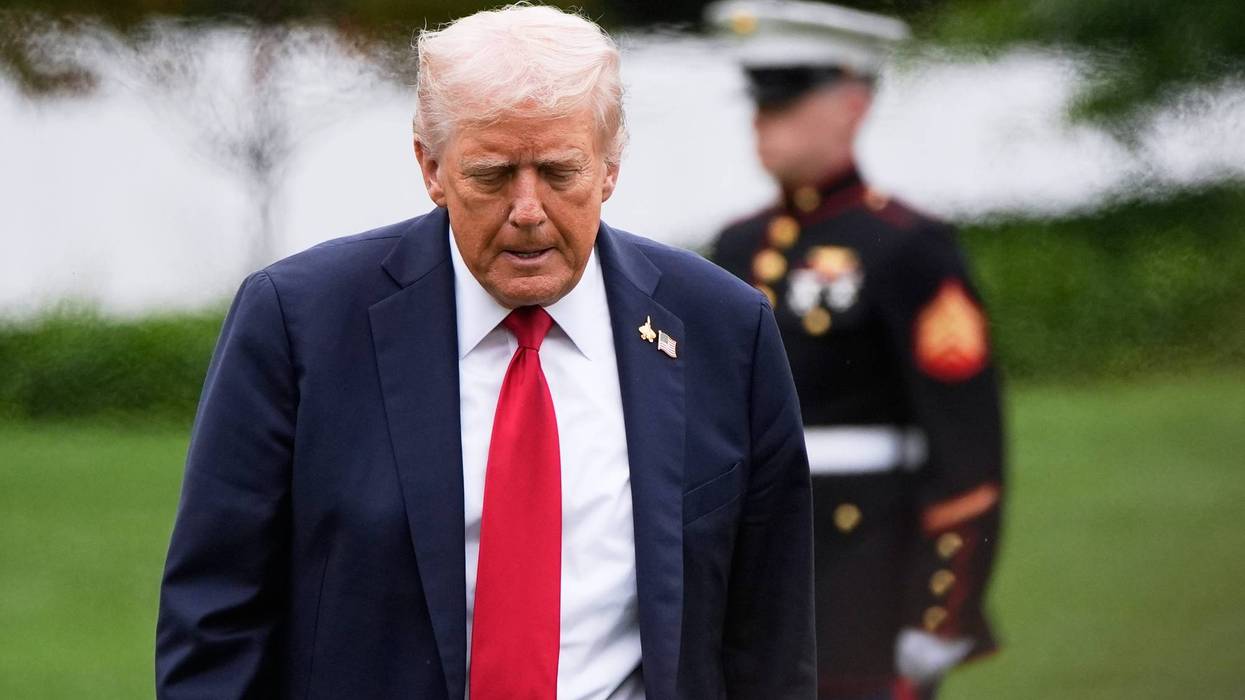 President Donald Trump walks from Marine One after arriving on the South Lawn of the White House, Tuesday, Sept. 30, 2025, in Washington.