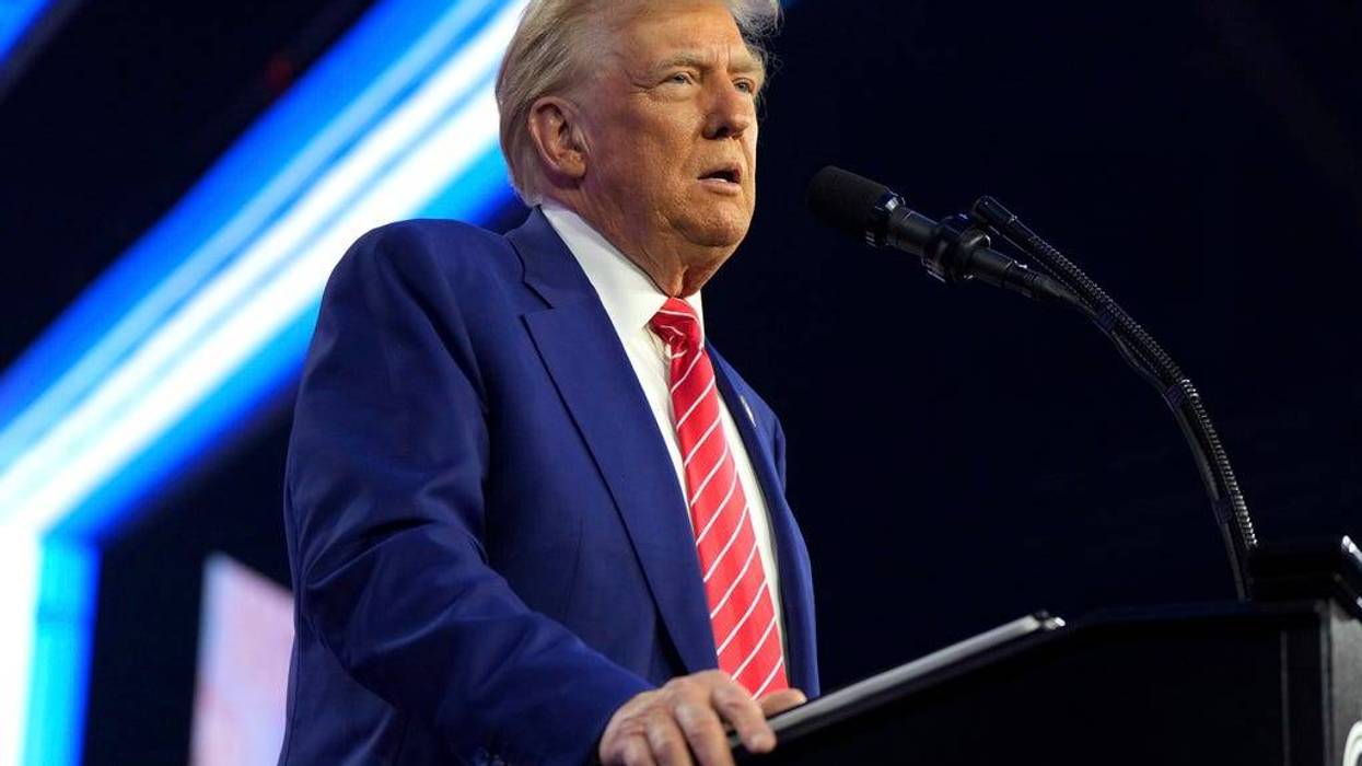 President-elect Donald Trump speaks at AmericaFest, Sunday, Dec. 22, 2024, in Phoenix.