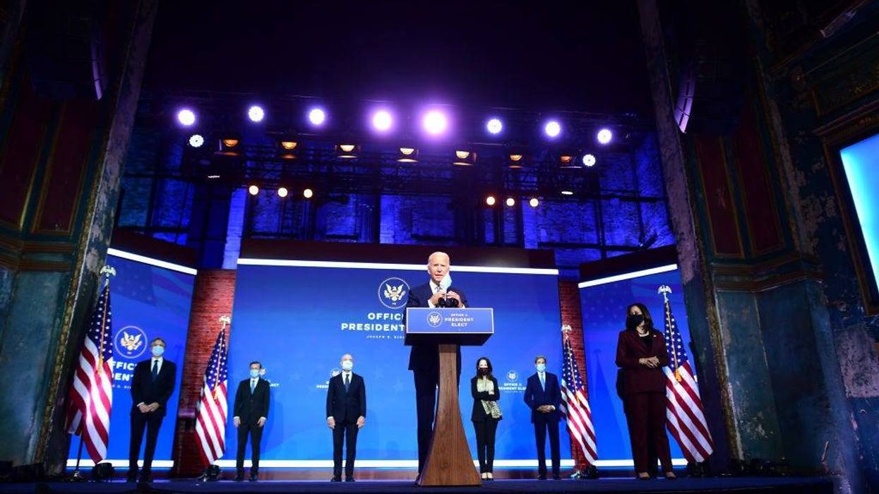 President-elect Joe Biden (C) introduces key foreign policy and national security nominees and appointments