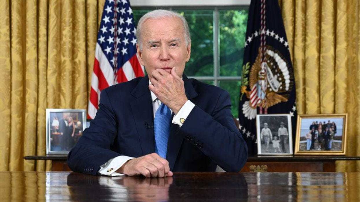 President Joe Biden addresses the nation on averting default and the Bipartisan Budget Agreement in the Oval Office of the White House on June 2, 2023 in Washington, DC.