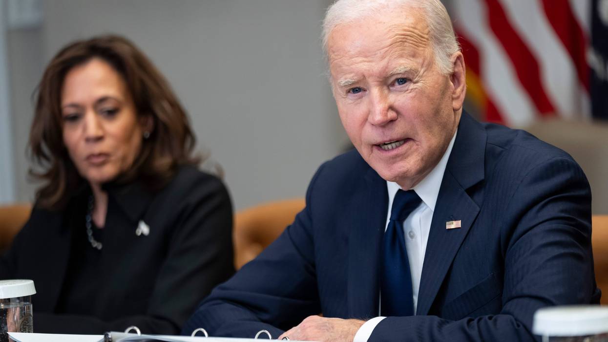 President Joe Biden and Vice President Kamala Harris lead a briefing regarding the federal response to the spread of wildfires in the Los Angeles area, in the Roosevelt Room at the White House in Washington, Thursday, Jan. 9, 2025.